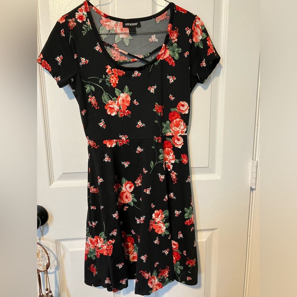Black Floral Modest Summer Dress